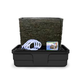 Stacked Slate Spillway Wall 32" Landscape Fountain Kit